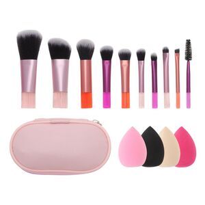 Versatile Makeup Brushes Kit Powder Puff Colorful 14 Pcs